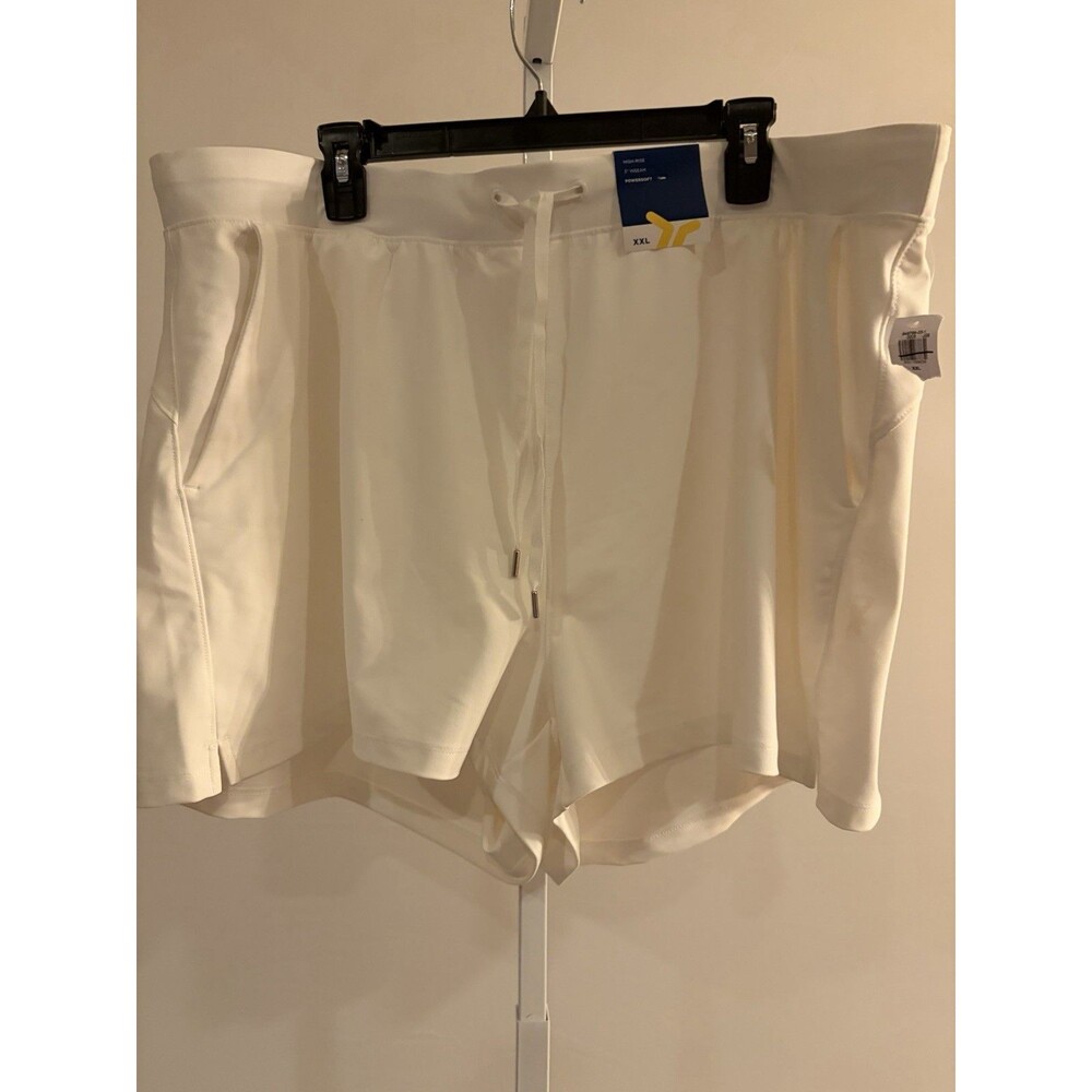 Old Navy White High-Waisted Ivory Powersoft 3” Seam Shorts XXL Active - Picture 7 of 9